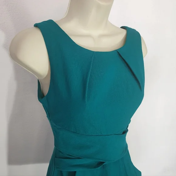 Teeze Me Dress Cross Waist Sheath with Pockets Green Size 3 - Picture 5 of 14